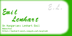 emil lenhart business card